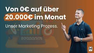 Unser Marketing Prozess von 0€ auf 20.000€ im Monat für dich zum nachmachen.