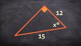 How to use the inverse cosine function to find the missing angle of a triangle