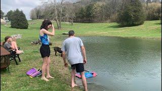 Spring Time Means Swimming in the Cold Pond!