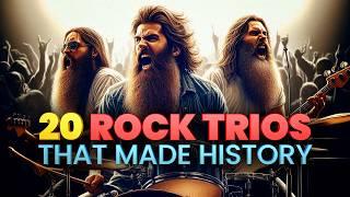 20 Rock Trios That Made History | #rocktrios #rockbands