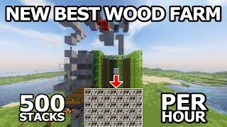 Best Fastest Wood Farm Minecraft 1.21.4 - 500 Stacks of Logs per Hour!