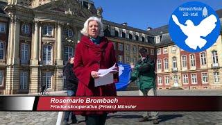 Ostermarsch Münster 2020 virtuell: Redebeitrag Rosemarie Brombach (Friedenskooperative Münster)