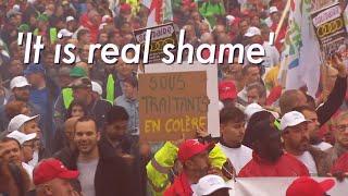 Thousands of workers protest in Brussels against looming threat of Audi massive layoffs