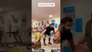 comanweath champion vikas thakur during snatch pretics 120kg