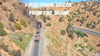 Tehachapi Loop: First Trains From The Drone