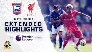 Ipswich Town v. Liverpool | PREMIER LEAGUE HIGHLIGHTS | 8/17/2024 | NBC Sports