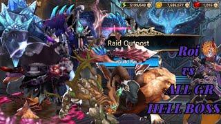 Roi vs ALL BOSSES Guild Raid Hell mode Stage 5