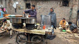 ROADSIDE MINI DHABA BREAKFAST | VIRAL STREET FOOD VIDEO COLLECTION IN LAHORE