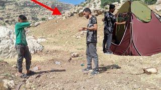 "The theft of Pejman's tent by unknown individuals and her deep sorrow over this incident"