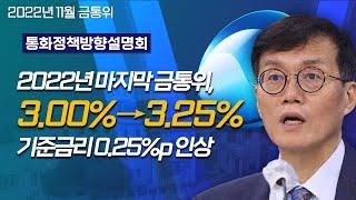 2022년 11월 한국은행 금융통화위원회 통화정책방향설명회