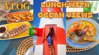 Lunch With Ocean Views  #vlog #portugal #seafood #wine #expat