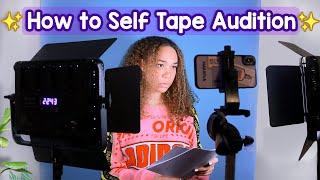 How to Self Tape Audition! (Example, Set Up, Slate + Tips)