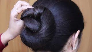 Beautiful Juda Bun Hairstyle For Daily Wear | Try This Easy Juda Hairstyle For Long Hair | Hairstyle