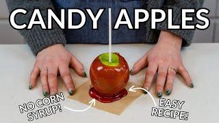 HOMEMADE Candy Apples Without Corn Syrup Recipe
