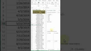 Pivot Tables in 1 Minute: For Beginner # shorts