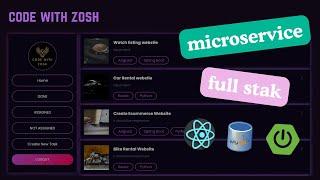 Microservice Full Stack Projects For Beginners With Spring Boot and React | Tailwind css, Mui