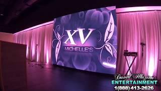 Michelle’s Quinceañera DJ David Illuzion at The Proud Bird with LED Vídeo Wall