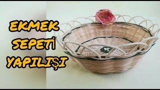 KOLAY VE ȘIK EKMEKLIK SEPET YAPIMI || Bamboo Basket- DİY- How to make- Recycle