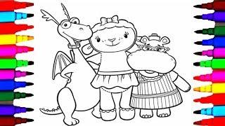 Coloring Pages Doc McStuffins Coloring Page l Kids Drawing and Coloring Disney Junior Lambie Hallie