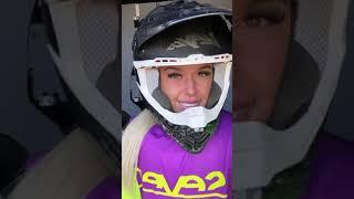 Female British motocross rider Yamaha lauren May Collingwood