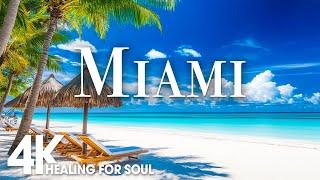 MIAMI NATURE in 4K UHD Drone Film + Relaxing Piano Music for Stress Relief, Sleep, Spa, Yoga, Cafe