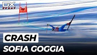 Alpine Ski Sofia Goggia crash at Altenmarkt Zauchensee | SuperG | 2024 