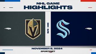 NHL Highlights | Golden Knights vs. Kraken - November 8, 2024