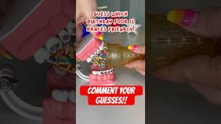 GUESS WHICH BIRTHDAY DESSERT ASMR IS SAFE FOR BRACES 🫣 #braces #birthday #foodasmr