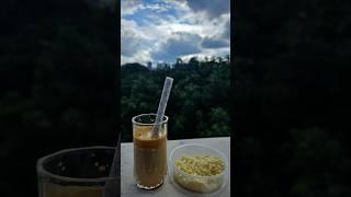 Cold coffee with Cloudy nature #nature #food #creative #enjoying #shorts #trending #scw