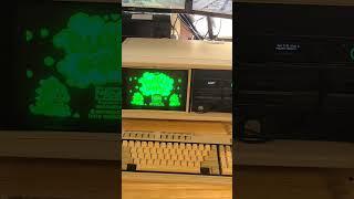 Compaq Portable II: Loading Bubble Bobble #retrogaming #retrocomputing #compaq #dos #80286