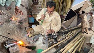 How an Old Man Build Bamboo Umbrella out of Bamboo