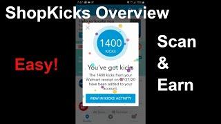 Saving: ShopKicks Overview - Scan and Earn