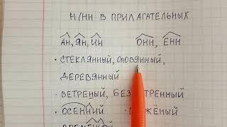 Одна и две буквы Н в прилагательных – как легко понять и запомнить это правило