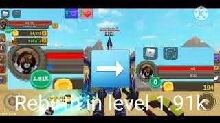 Rebirth to level 1.91k in Giant simulator|| roblox