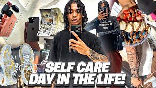 SELF CARE DAY VLOG | getting back on track, gym, hair retwist, new tattoo, shopping at acne studios