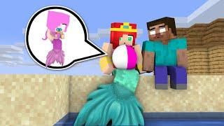 Monster School : MERMAID & HEROBRINE BABY LIFE - Minecraft Animation