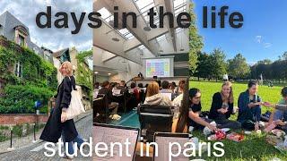 A few days in the life of a uni student in Paris - socials, studies, workouts & exploring the city!