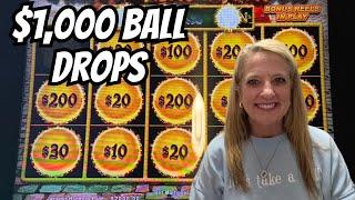 $1000 Ball Drops on Happy & Prosperous!  #slots #casino #slotmachine