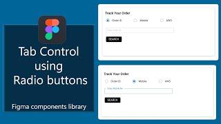 Tab control as Radio button | Radio Button as Tab pane controls | tab control in figma