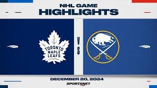 NHL Highlights | Maple Leafs vs. Sabres - December 20, 2024