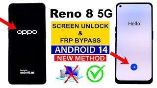 OPPO Reno 8 5G ANDROID 14 : Hard Reset & FRP Bypass (without PC)