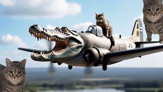 Bombardino Crocodilo vs Oiia Oiia Cat - Air Fight Ends in BOOOOMMM!Funny Meme
