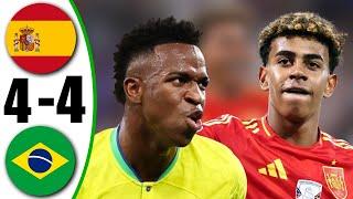 Brazil vs Spain 4-4 - All Goals & Highlights - 2024