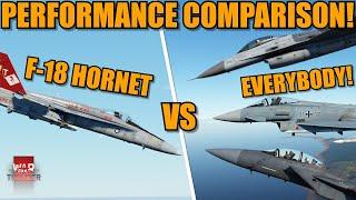 F-18 HORNET vs OTHER JETS! PERFORMANCE COMPARISON! AMAZING BUT? - War Thunder