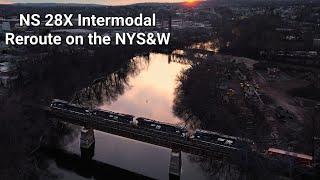 NS 28X Intermodal Reroute on NYS&W through Hawthorne, NJ