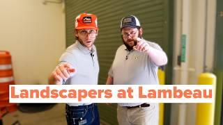 Landscapers at Lambeau Field