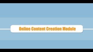 ชุดวิชาการสร้างสรรค์เนื้อหาออนไลน์  (Online Content Creation Module)