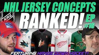 NHL Jersey Concepts Ranked! Ft @Hands Down Hockey! EP#16