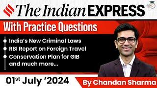 Indian Express Editorial Analysis by Chandan Sharma | 1 July 2024 | UPSC Current Affairs 2024