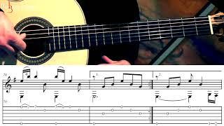 Nothing Else Matters (Metallica) - 1st Solo - Includes TAB - Classical Guitar